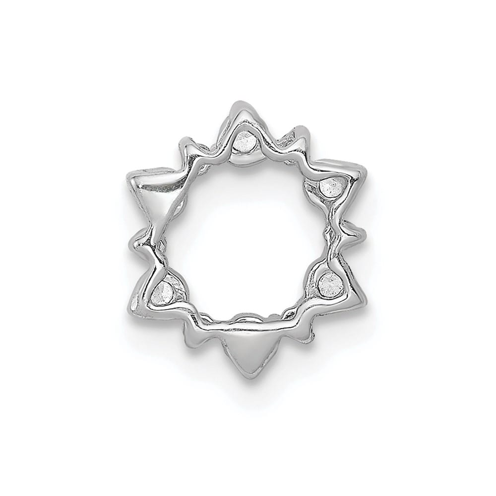 14K White Gold 1/5 Carat Diamond Fancy Circle Chain Slide