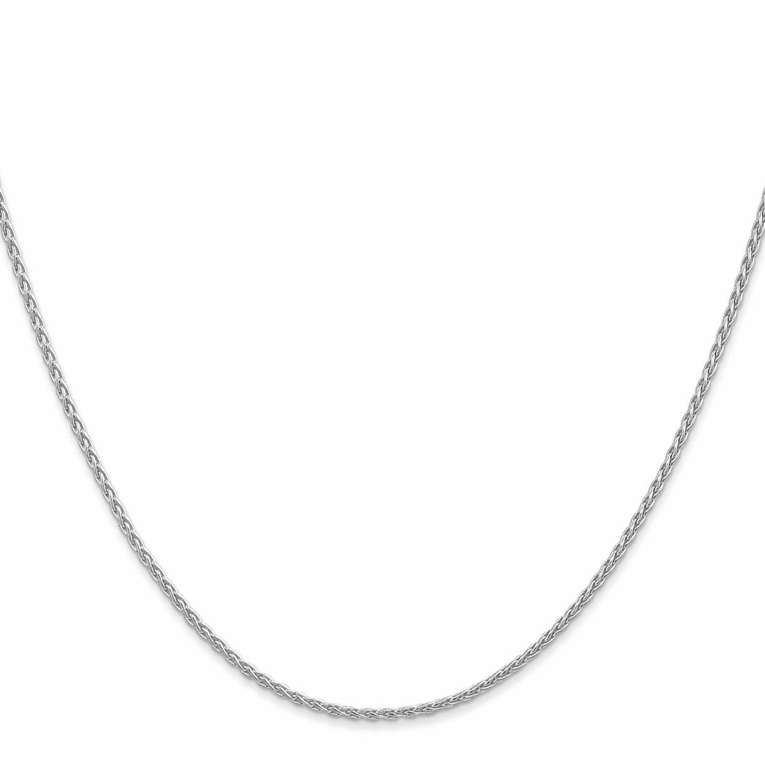 14K White Gold 1.5mm Parisian Wheat Chain 14 Inch