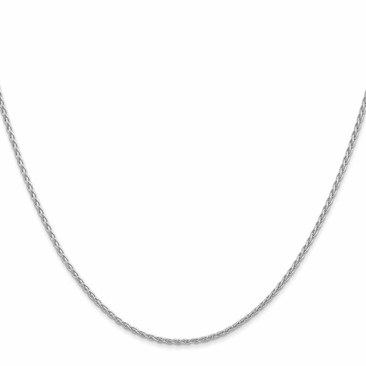 14K White Gold 1.5mm Parisian Wheat Chain 14 Inch