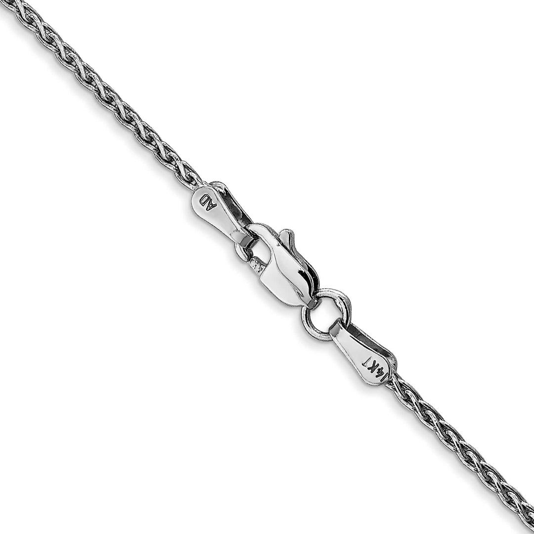 14K White Gold 1.5mm Parisian Wheat Chain 14 Inch