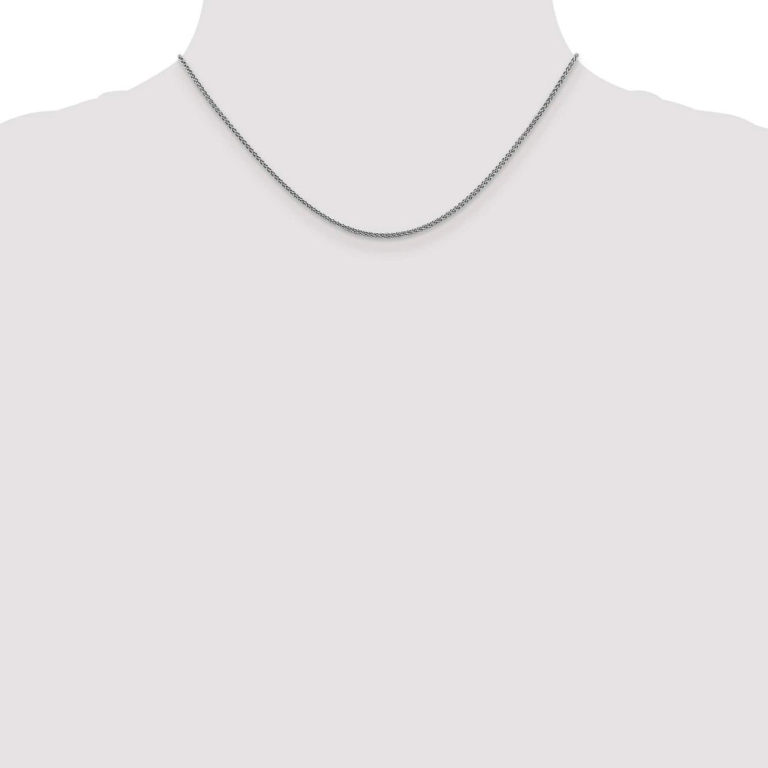 14K White Gold 1.5mm Spiga Chain