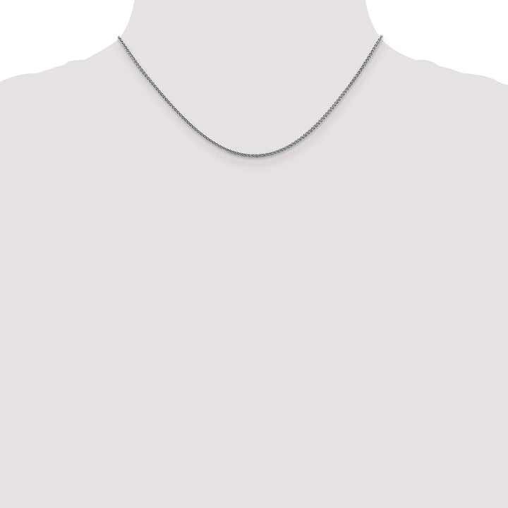 14K White Gold 1.5mm Spiga Chain