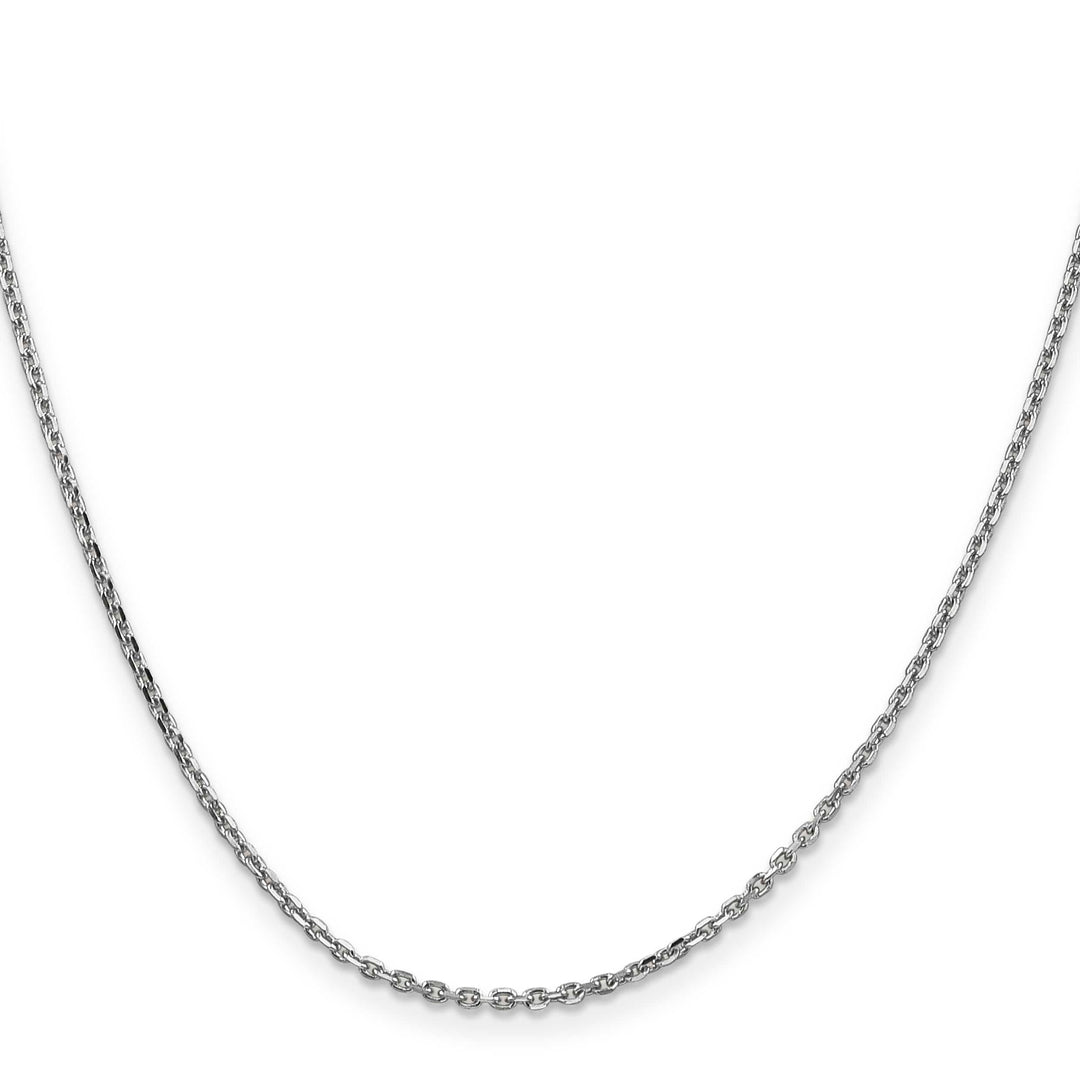 14K White Gold 1.65mm D.C. Cable Chain 26 Inch