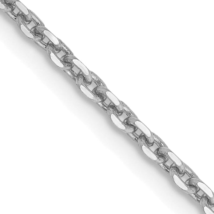 14K White Gold 1.65mm D.C. Cable Chain 26 Inch