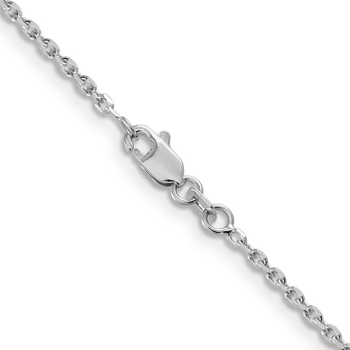 14K White Gold 1.65mm D.C. Cable Chain 26 Inch