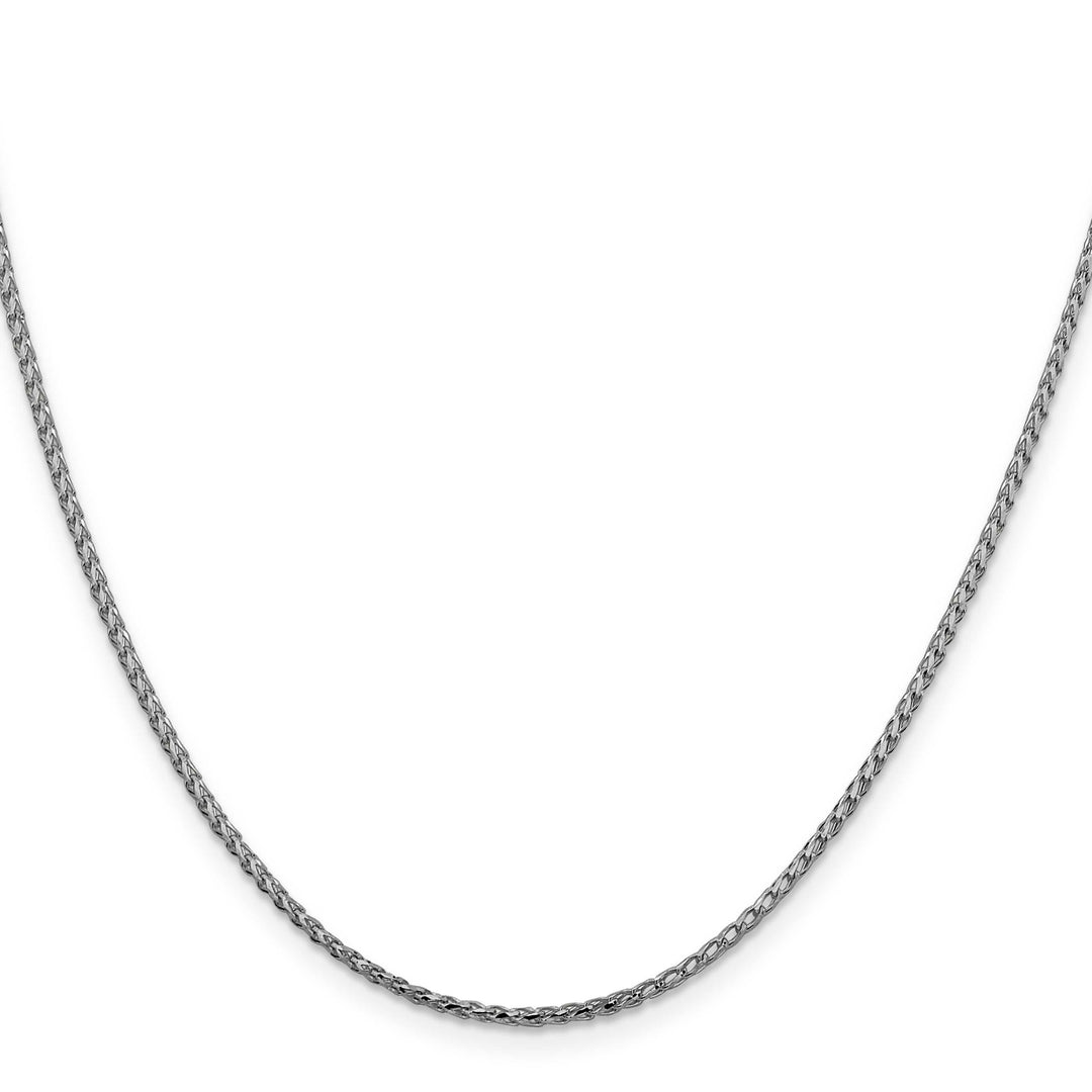 14K White Gold 1.6mm D.C. Open Franco Chain 16 Inch