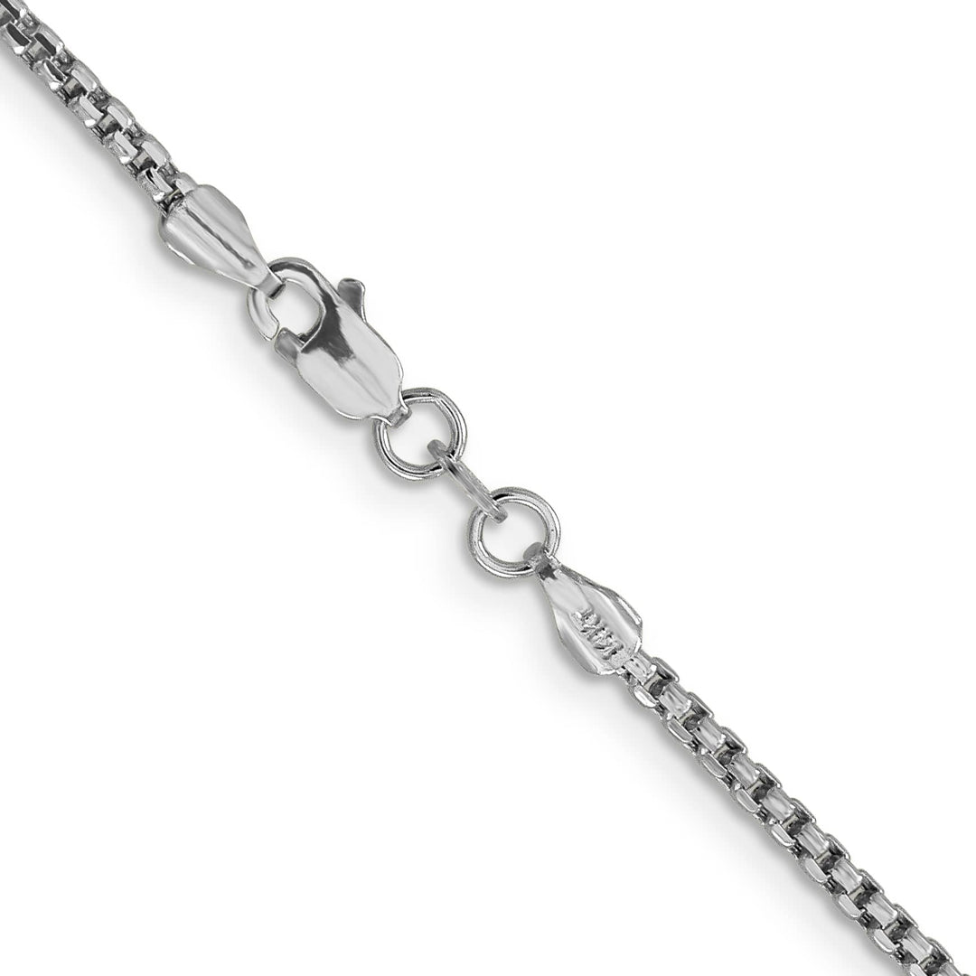 14K White Gold 1.75mm Semi-Solid Round Box Chain