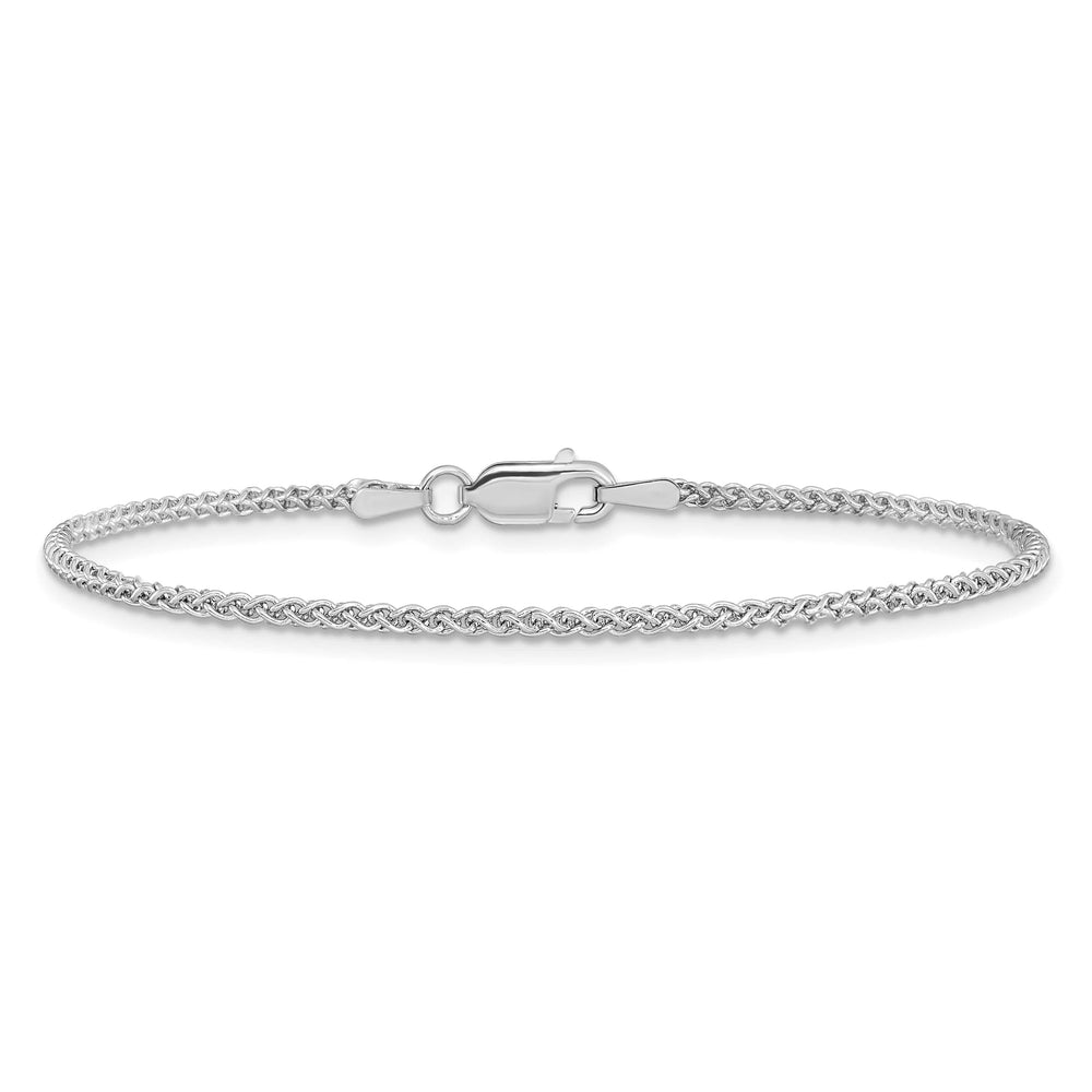 14K White Gold 1.7mm Spiga Anklet