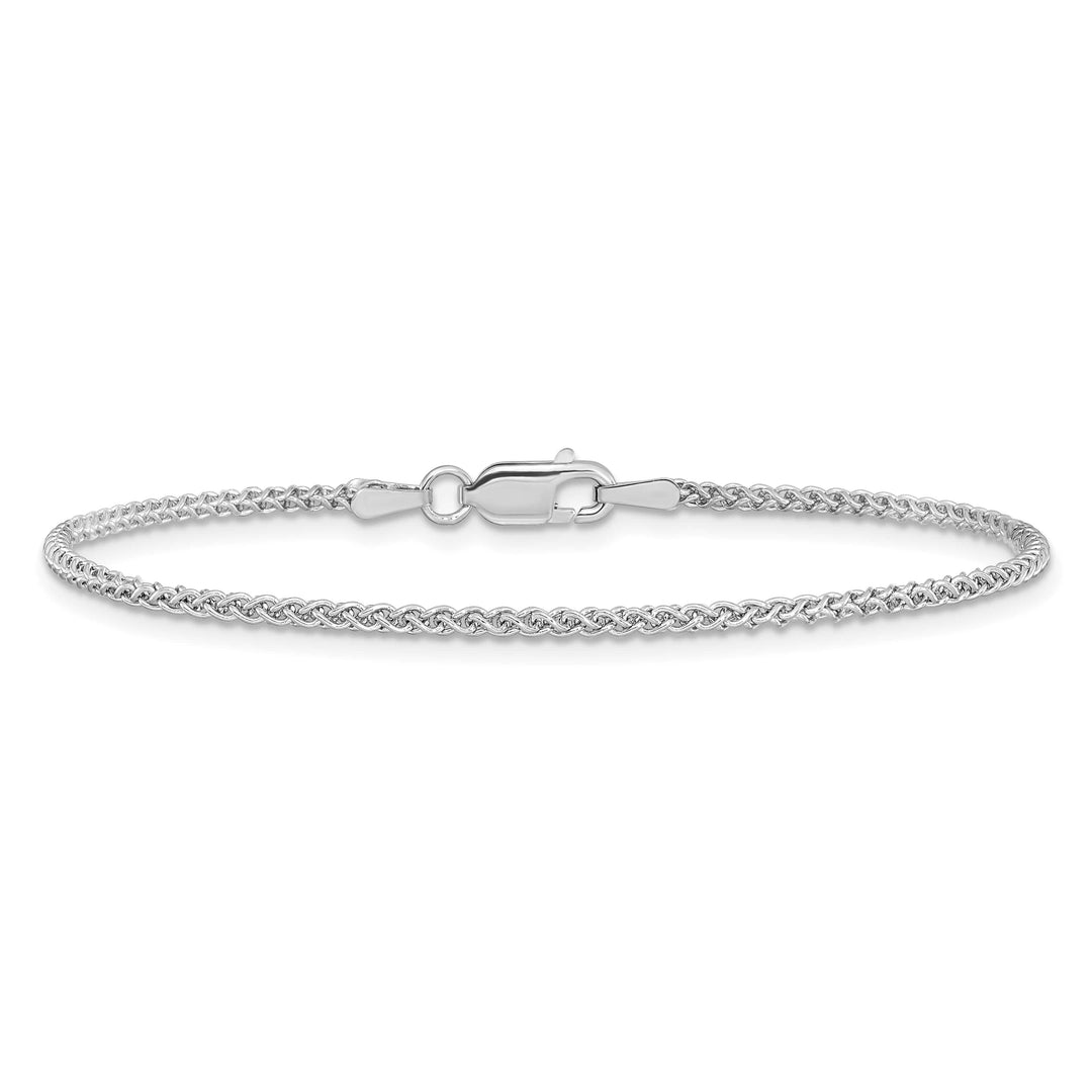 14K White Gold 1.7mm Spiga Anklet