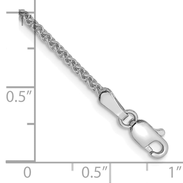 14K White Gold 1.7mm Spiga Bracelet 6 Inch