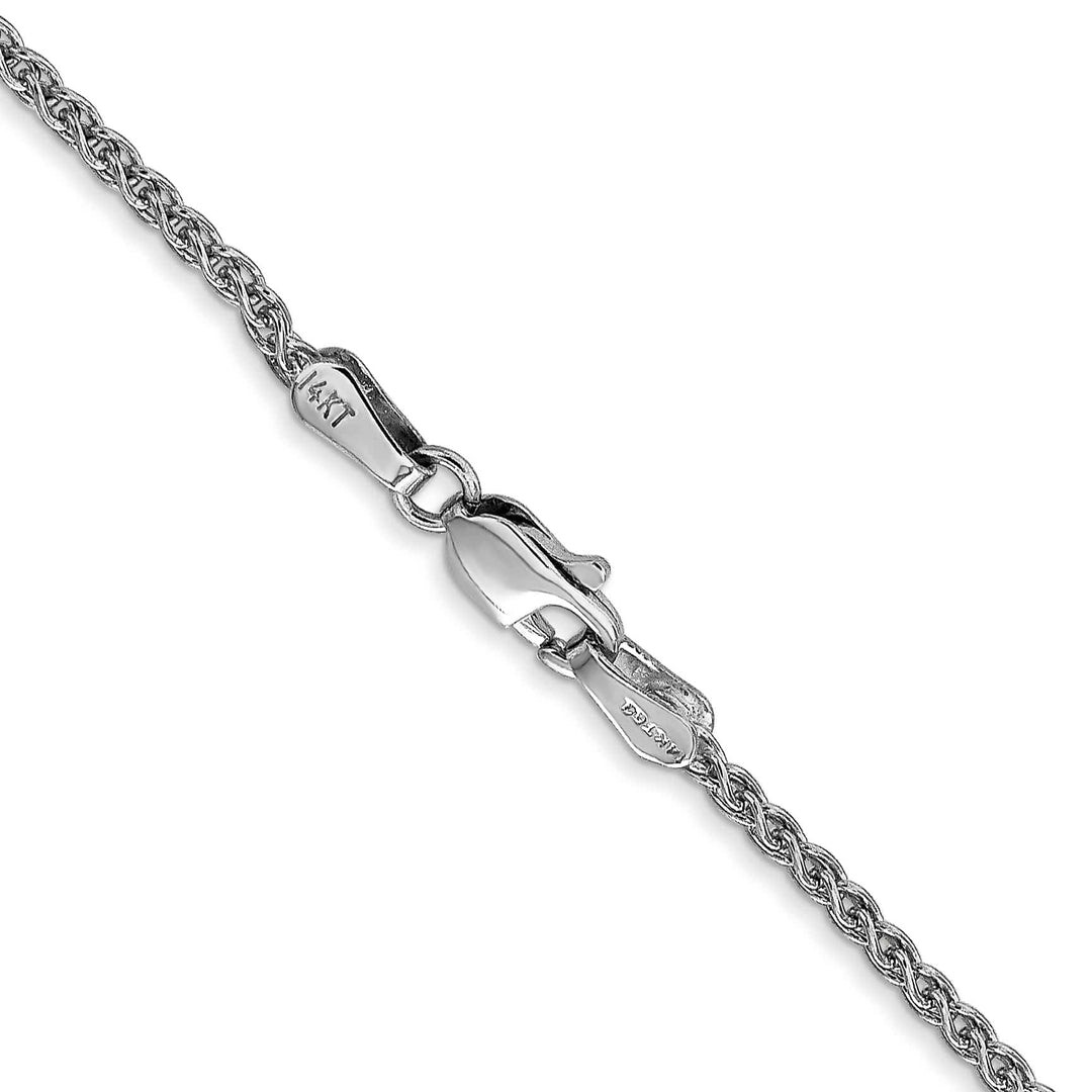 14K White Gold 1.7mm Spiga Chain 14 Inch