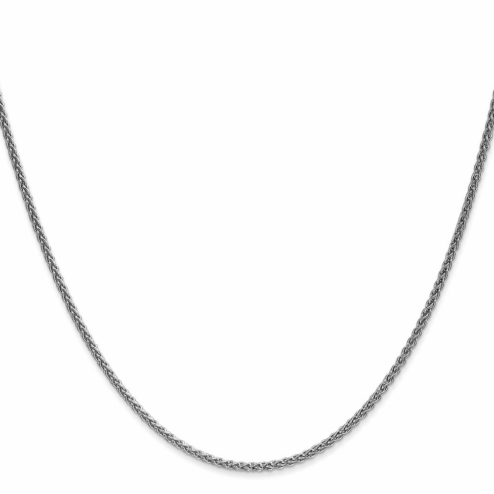 14K White Gold 1.7mm Spiga Chain 14 Inch