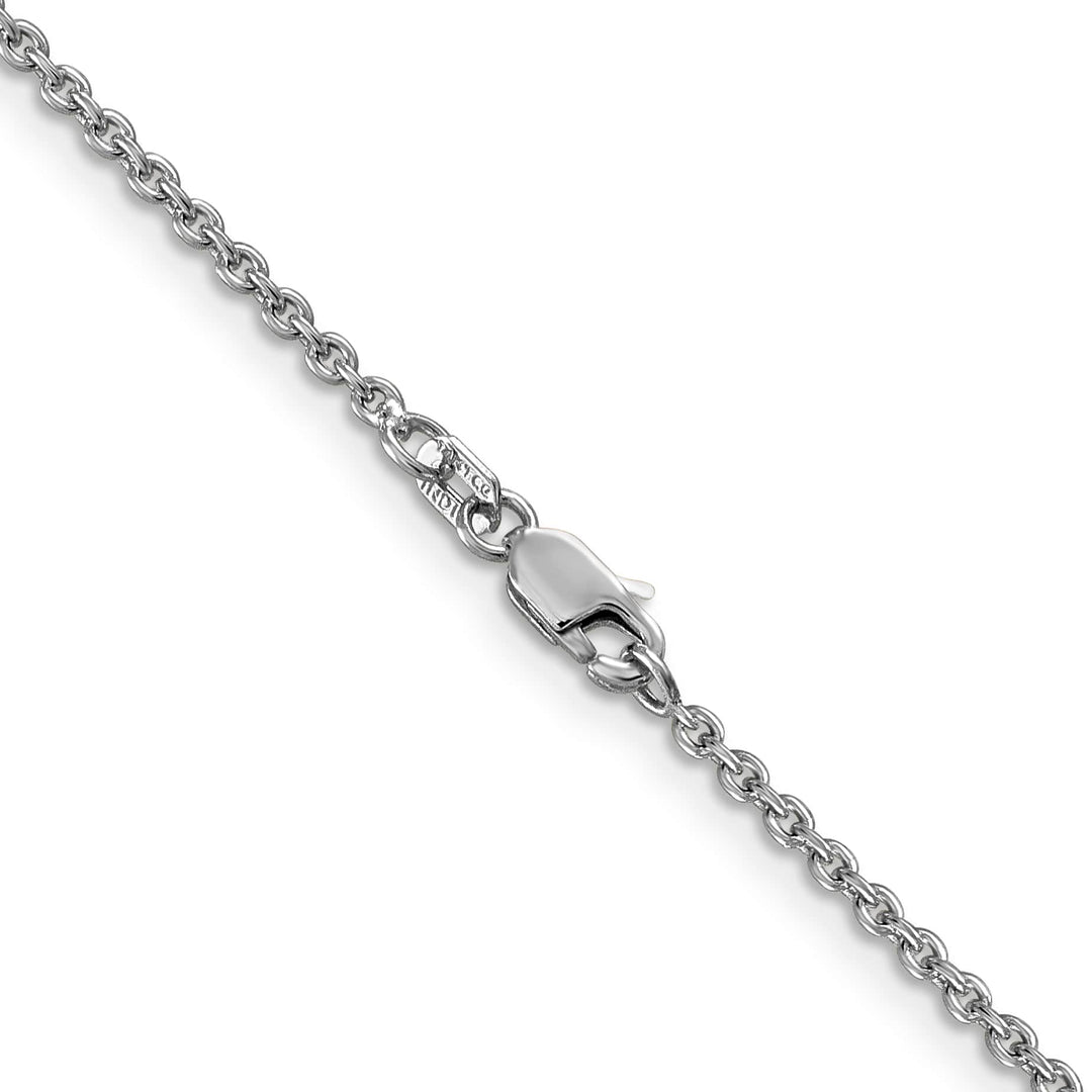 14K White Gold 1.8mm Forzantine Cable Chain 22 Inch