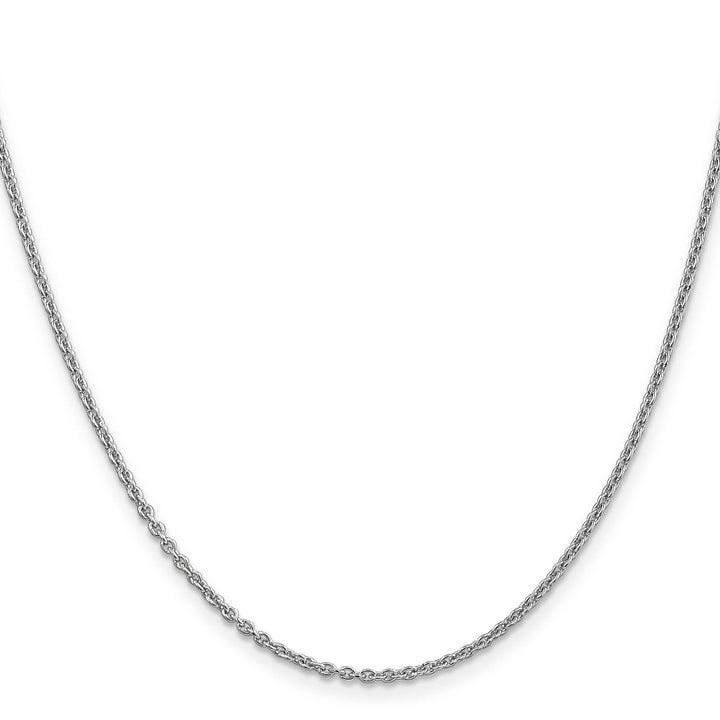 14K White Gold 1.8mm Forzantine Cable Chain 22 Inch
