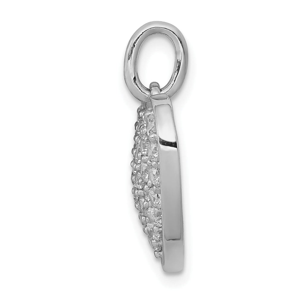 14K White Gold 1 ct Lab Grown Diamond Complete Cluster Heart Pendant