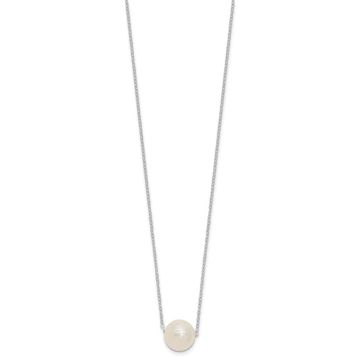 14K White Gold 10-11mm White Round Cultured Pearl 17 inch Necklace
