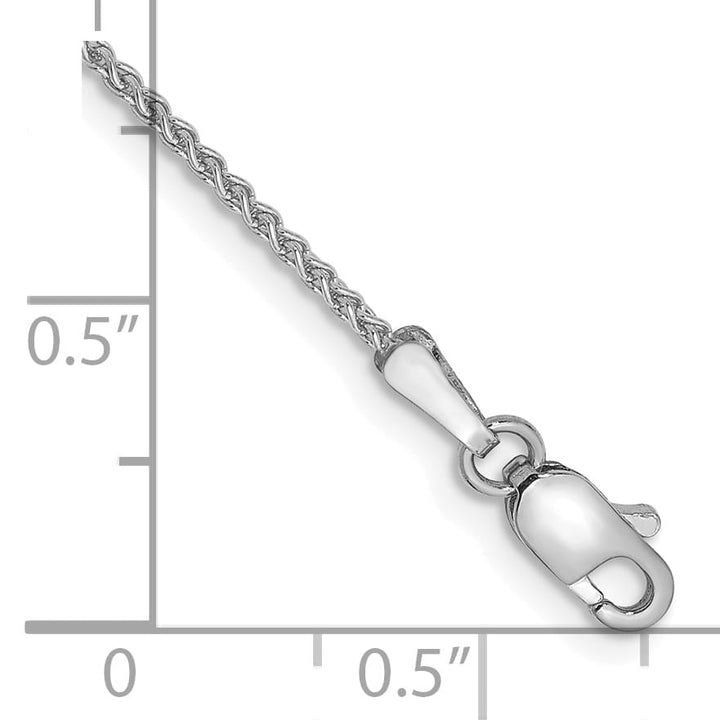 14K White Gold 10 inch 1.25mm Spiga Anklet