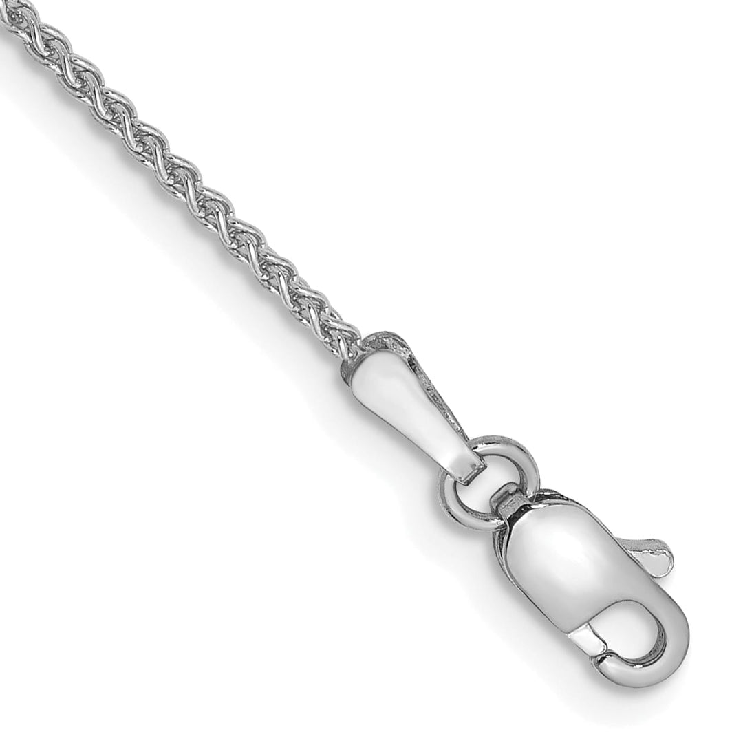 14K White Gold 10 inch 1.25mm Spiga Anklet