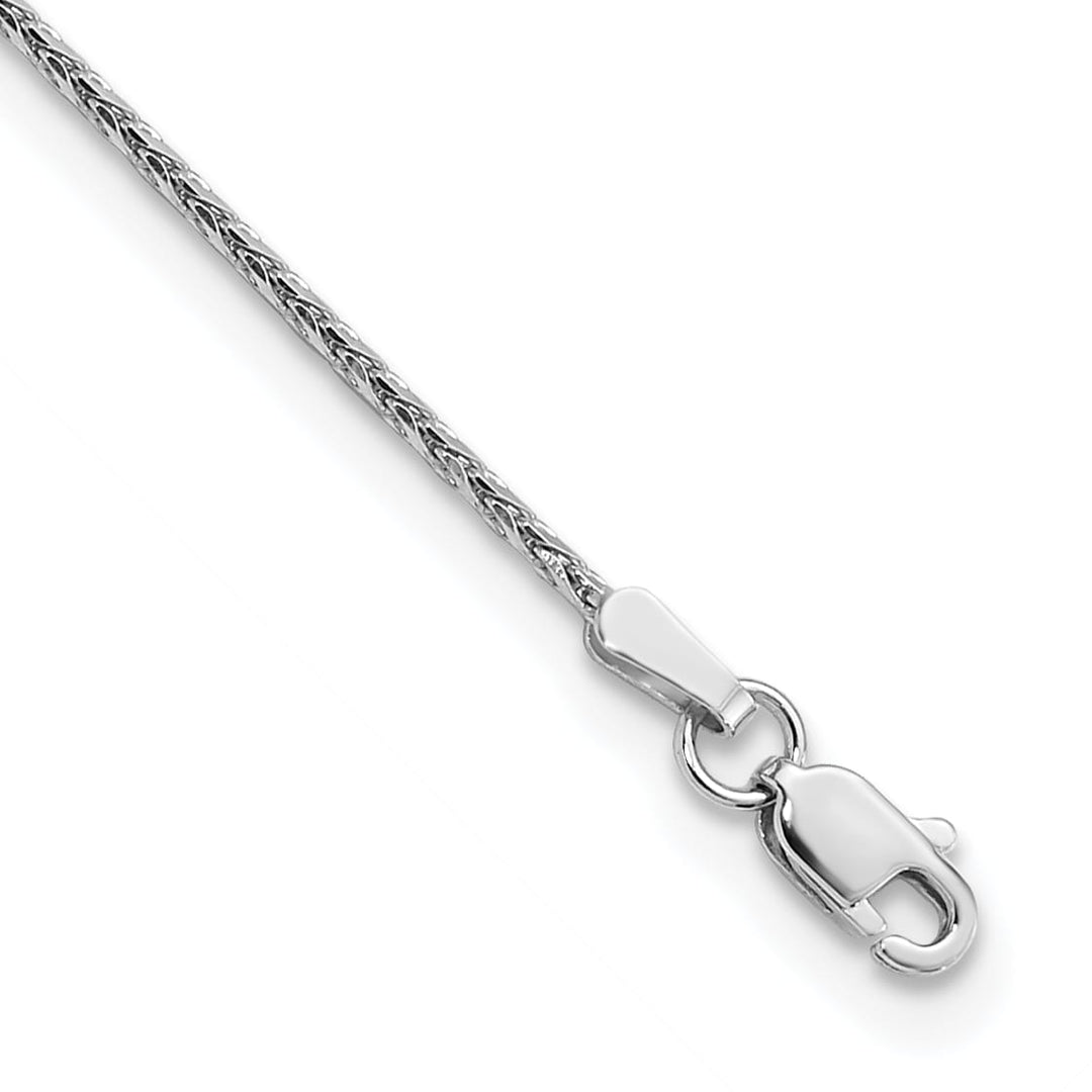 14K White Gold 10 inch 1.5mm D.C. Parisian Wheat Anklet
