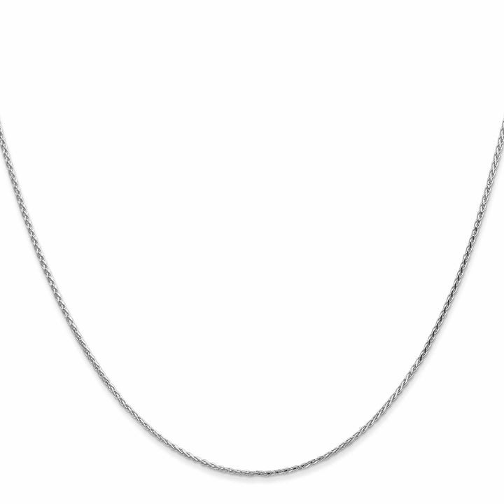 14K White Gold 1mm D.C. Parisian Wheat Chain 14 Inch