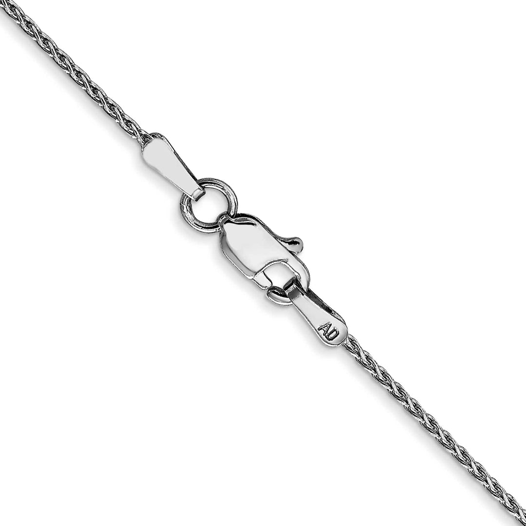 14K White Gold 1mm D.C. Parisian Wheat Chain 14 Inch