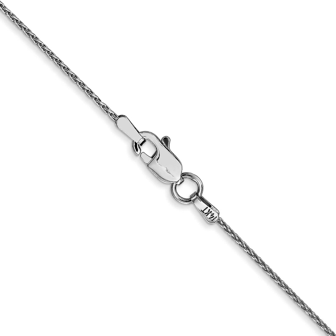 14K White Gold 1mm Parisian Wheat Chain 14 Inch