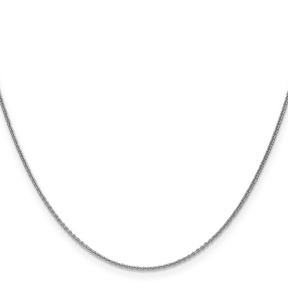 14K White Gold 1mm Round Open Link Cable Chain 26 Inch