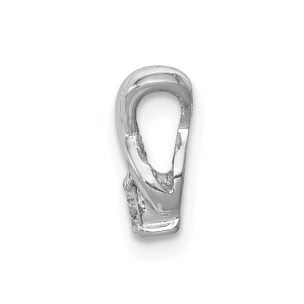 14K White Gold 2.9mm I1 Diamond Chain Slide