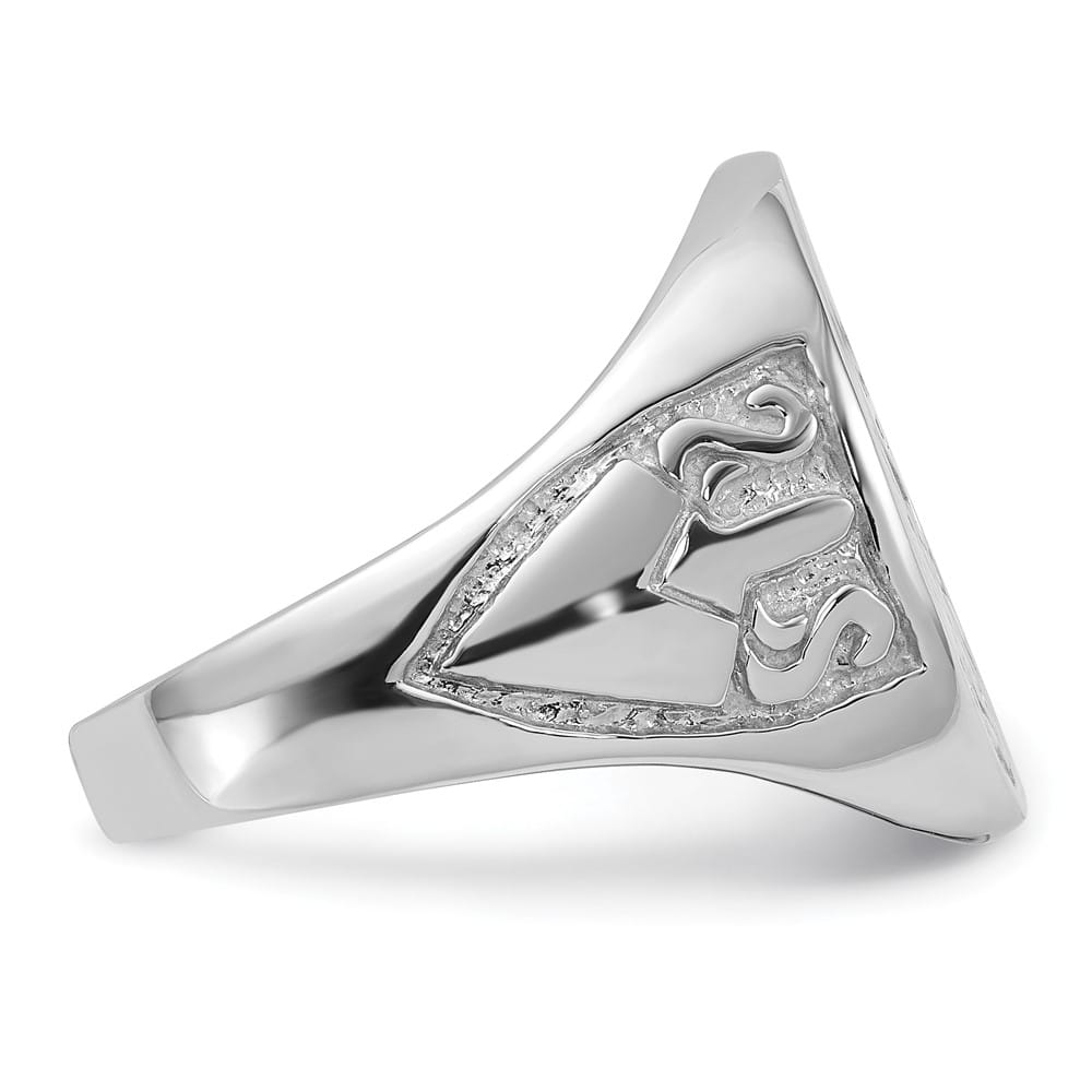 14k White Gold 3.15 mm IB Goodman (No Enamel) Masonic Men's Ring