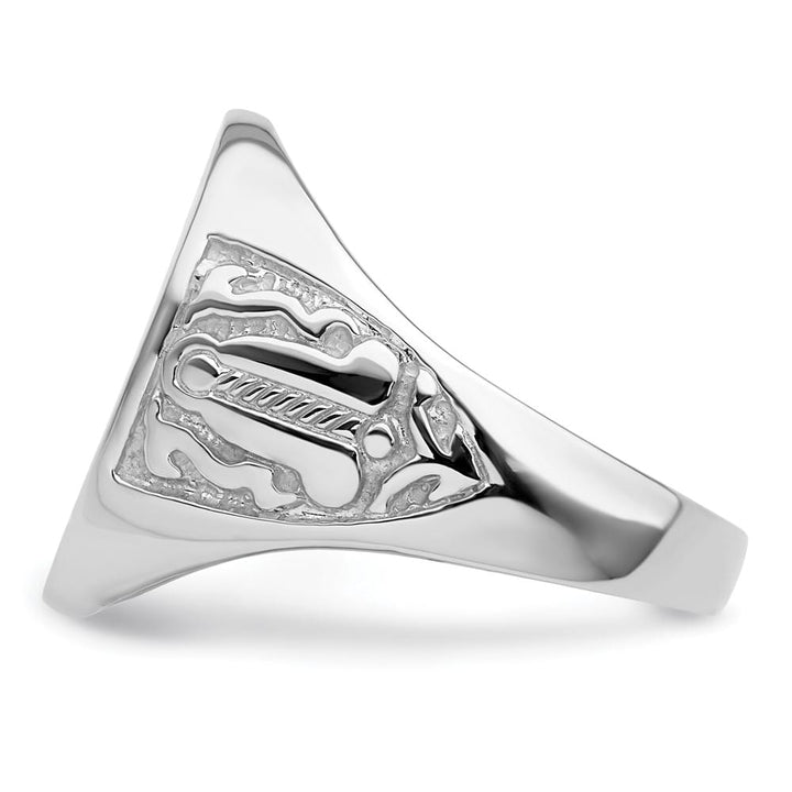 14k White Gold 3.15 mm IB Goodman (No Enamel) Masonic Men's Ring