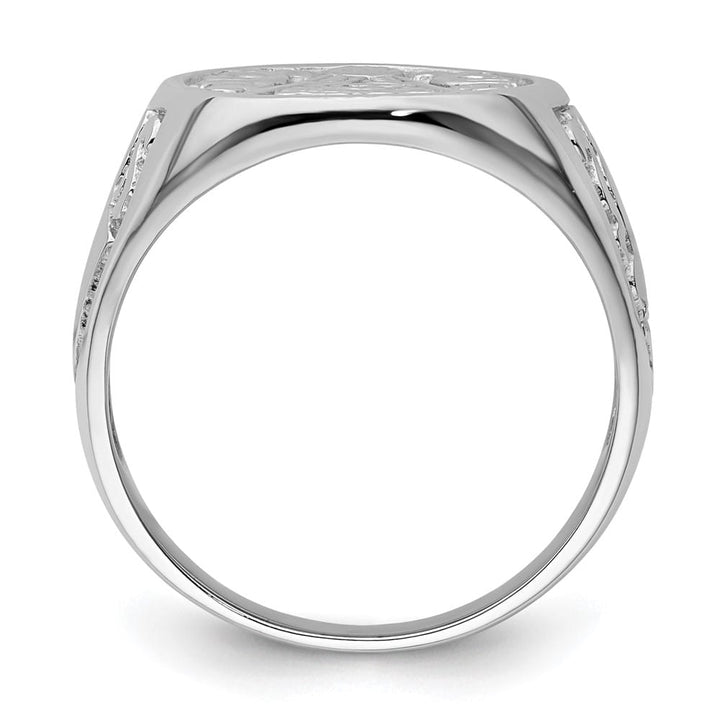 14k White Gold 3.15 mm IB Goodman (No Enamel) Masonic Men's Ring