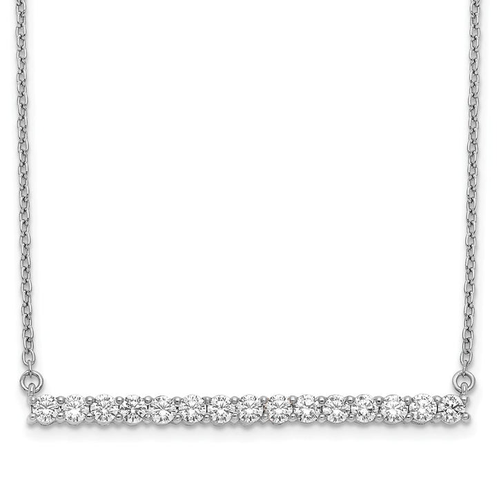 14K White Gold 3/4 carat Diamond Bar 18 inch Necklace