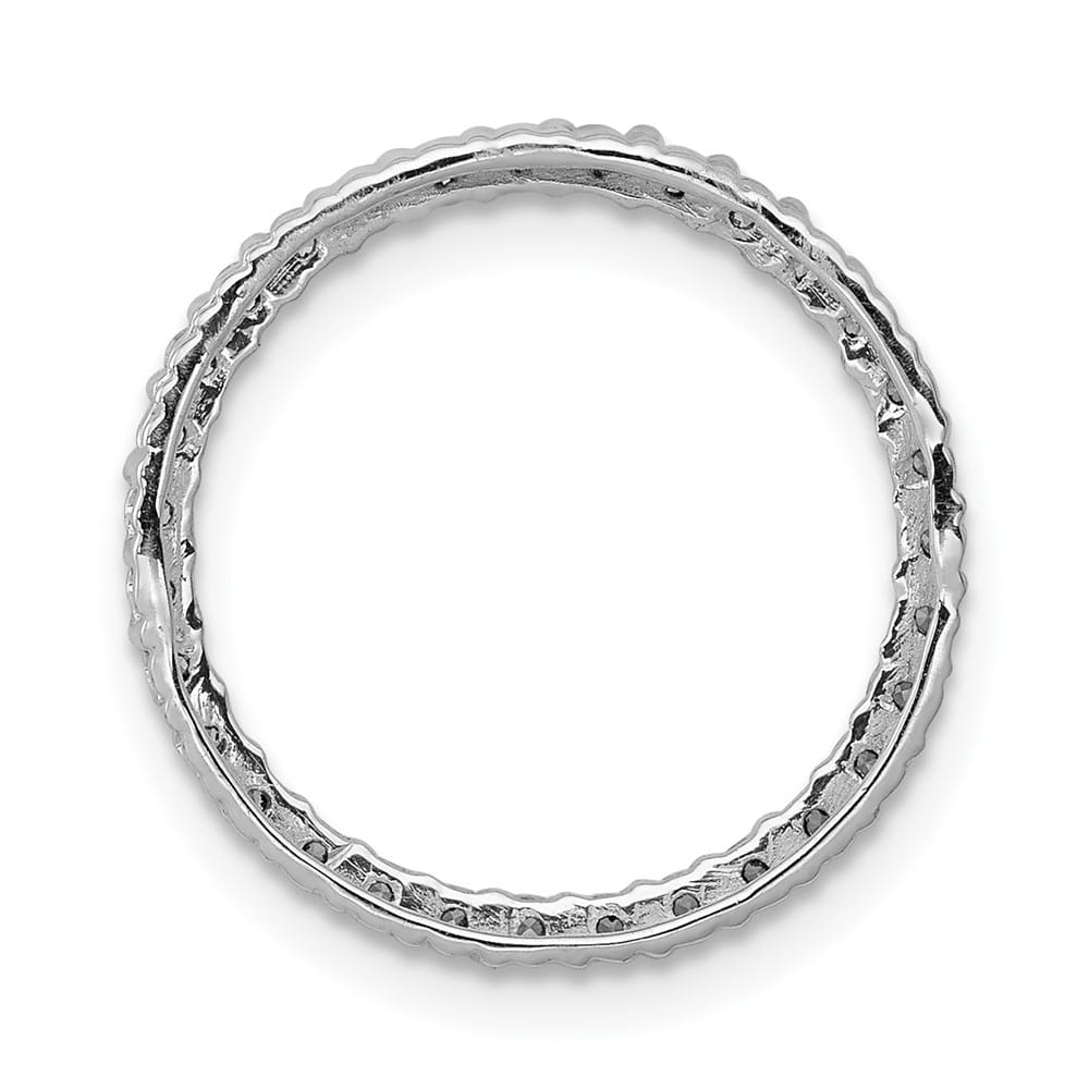14K White Gold 3/8 Carat Diamond Circle Chain Slide
