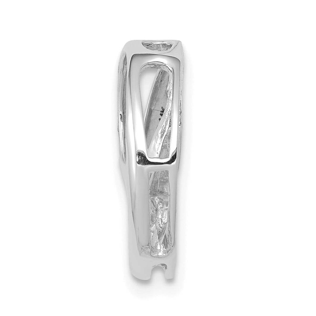 14K White Gold 3/8 ct Lab Grown Diamond Complete Circle Slide Pendant