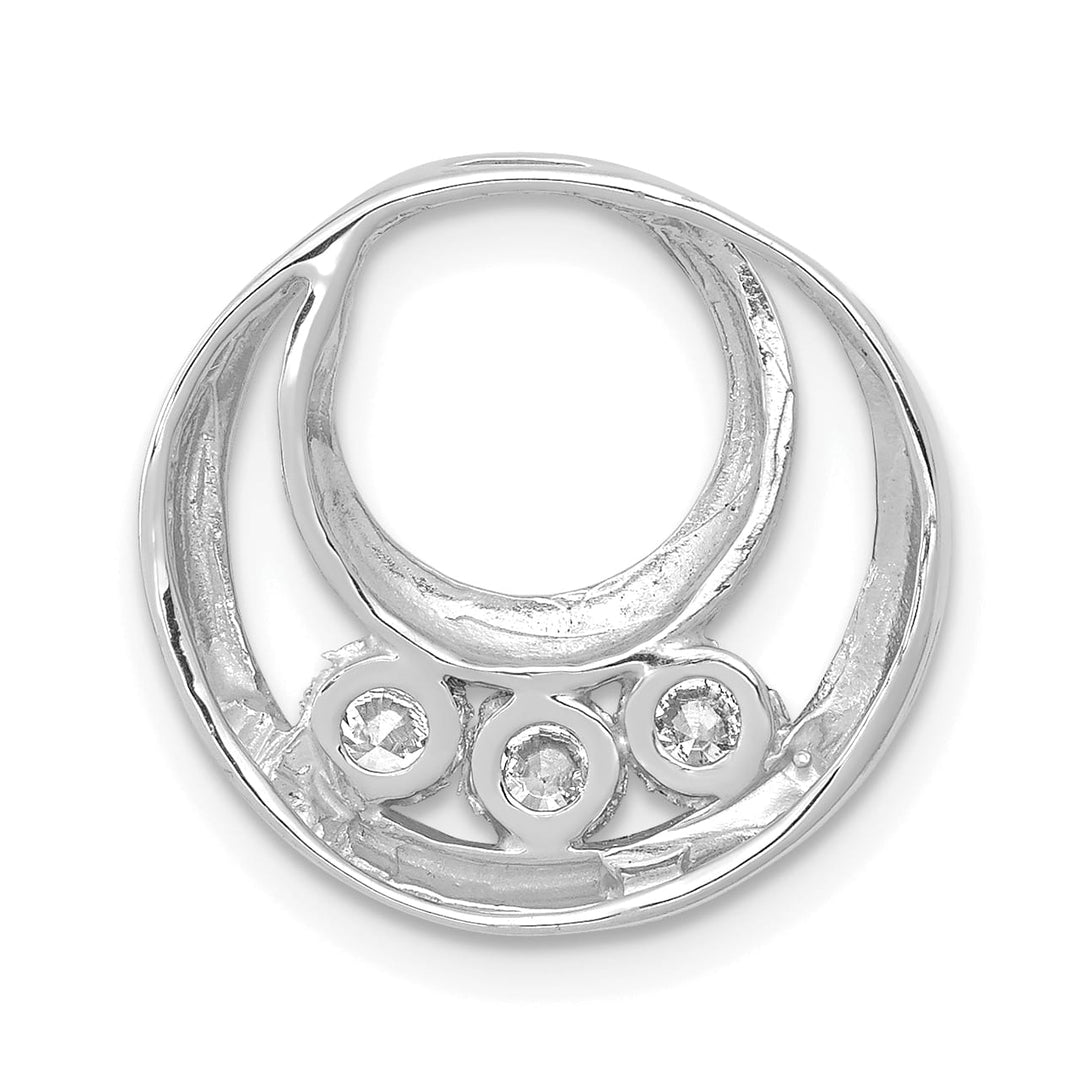 14K White Gold 3/8 ct Lab Grown Diamond Complete Circle Slide Pendant