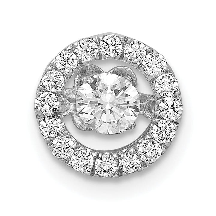 14K White Gold 3/8 ct Lab Grown Diamond Complete Vibrant Slide Pendant