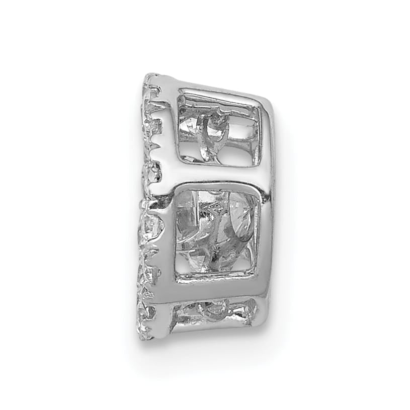 14K White Gold 3/8 ct Lab Grown Diamond Complete Vibrant Slide Pendant