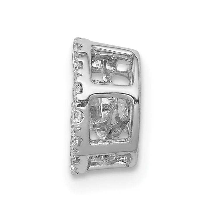 14K White Gold 3/8 ct Lab Grown Diamond Complete Vibrant Slide Pendant