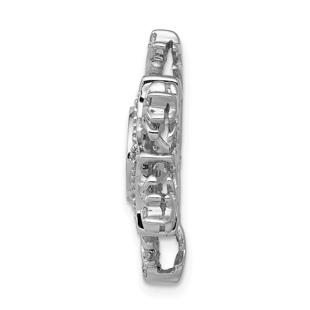 14K White Gold 3/8 ct Lab Grown Diamond Vibrant Snowflake Pendant
