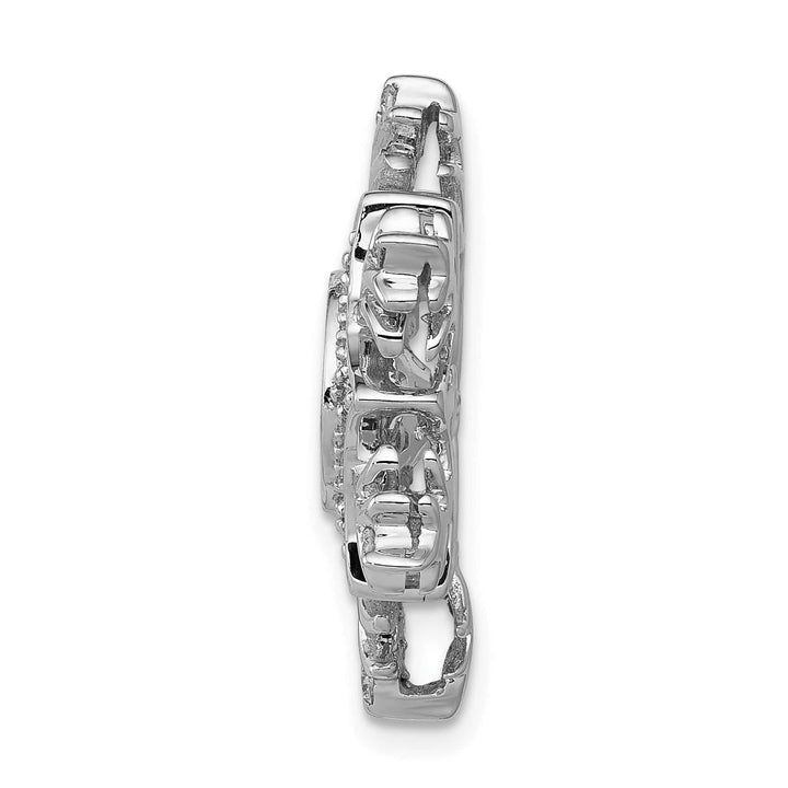 14K White Gold 3/8 ct Lab Grown Diamond Vibrant Snowflake Pendant