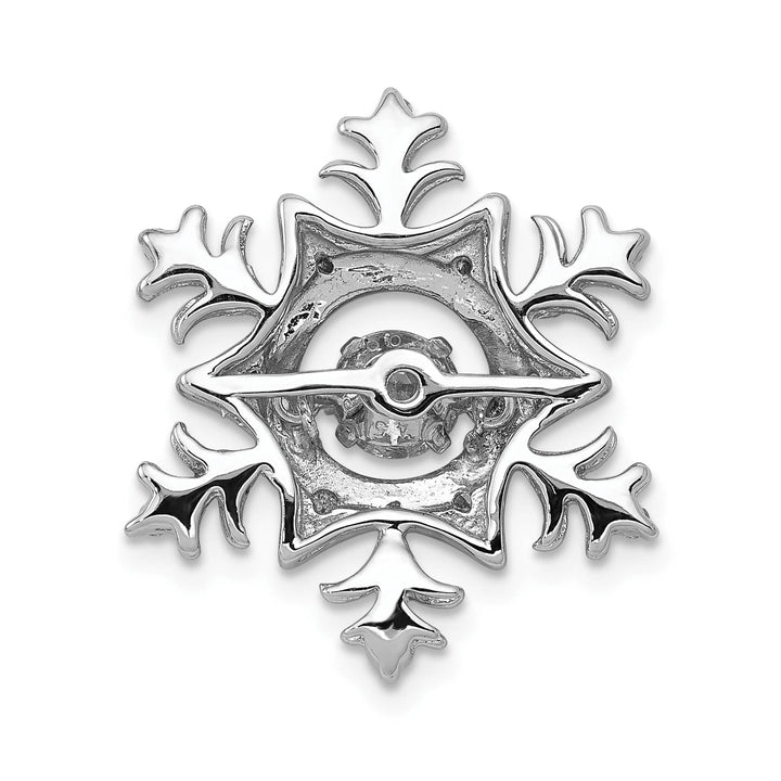 14K White Gold 3/8 ct Lab Grown Diamond Vibrant Snowflake Pendant