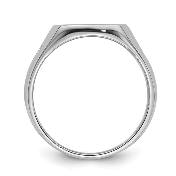 14k White Gold 3.8 mm IB Goodman (No Enamel) Masonic Men's Ring