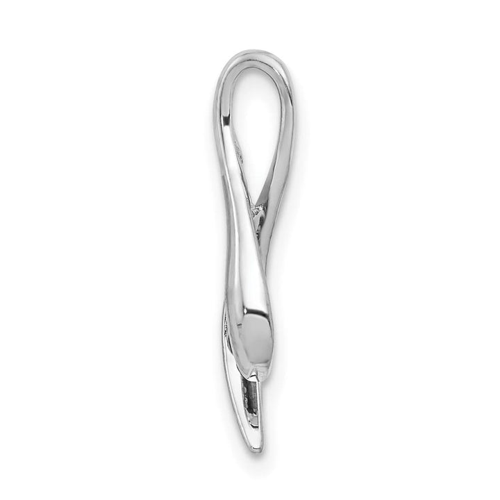 14K White Gold 3mm Ruby Ribbon Slide