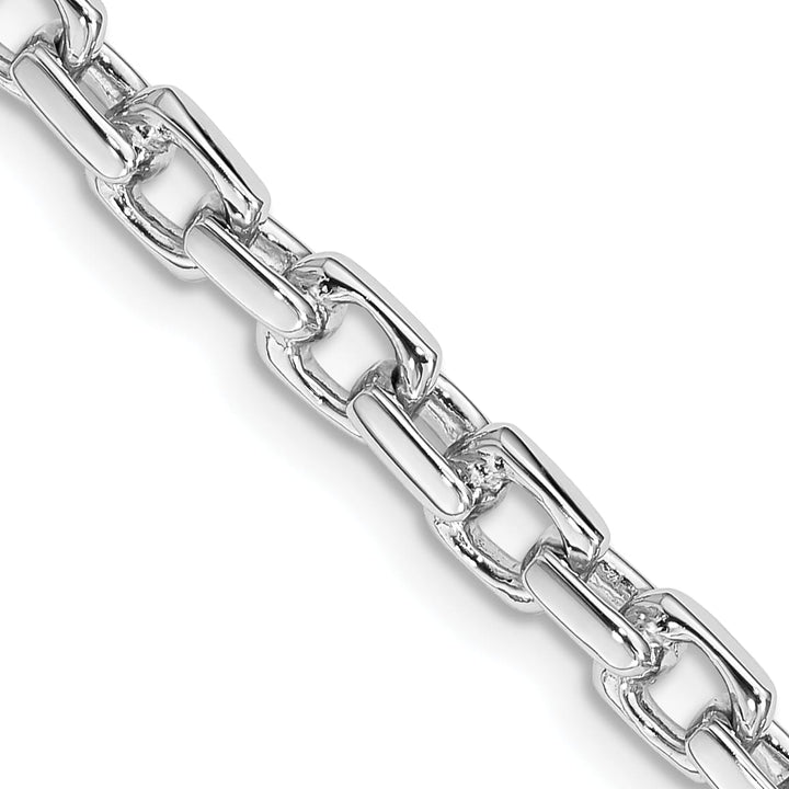 14K White Gold 4.6mm Hand Fancy Link Bracelet