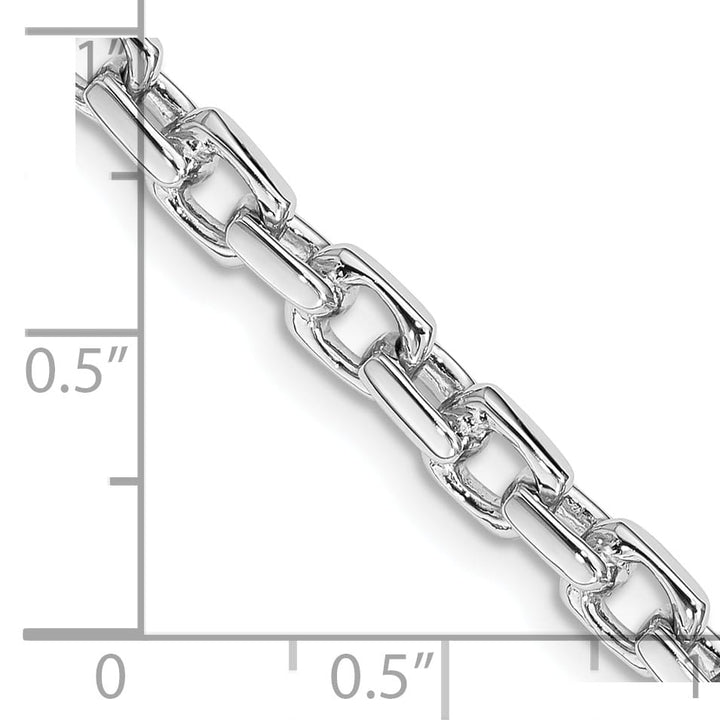14K White Gold 4.6mm Hand Fancy Link Bracelet