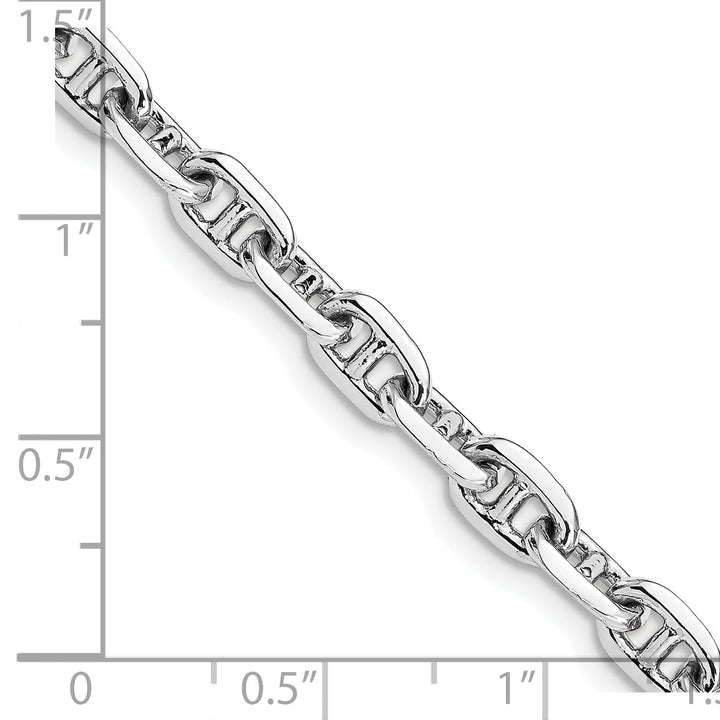 14K White Gold 5.1mm Hand Fancy Link Bracelet