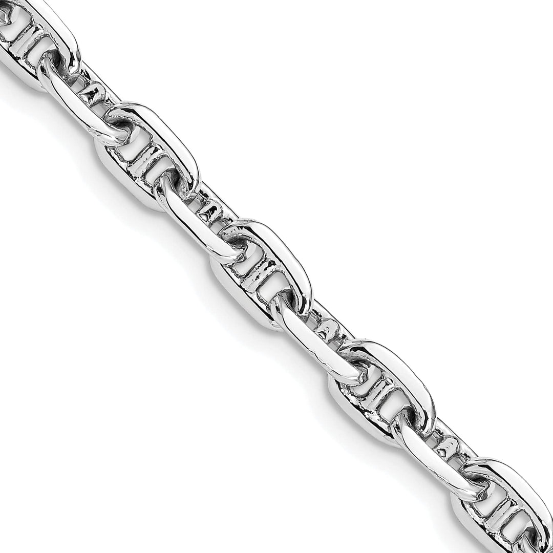 14K White Gold 5.1mm Hand Fancy Link Bracelet