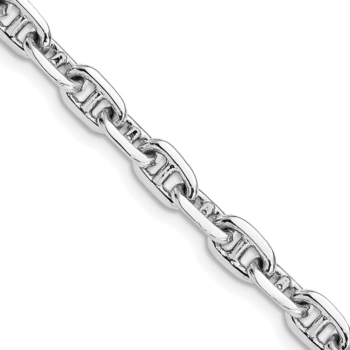 14K White Gold 5.1mm Hand Fancy Link Bracelet