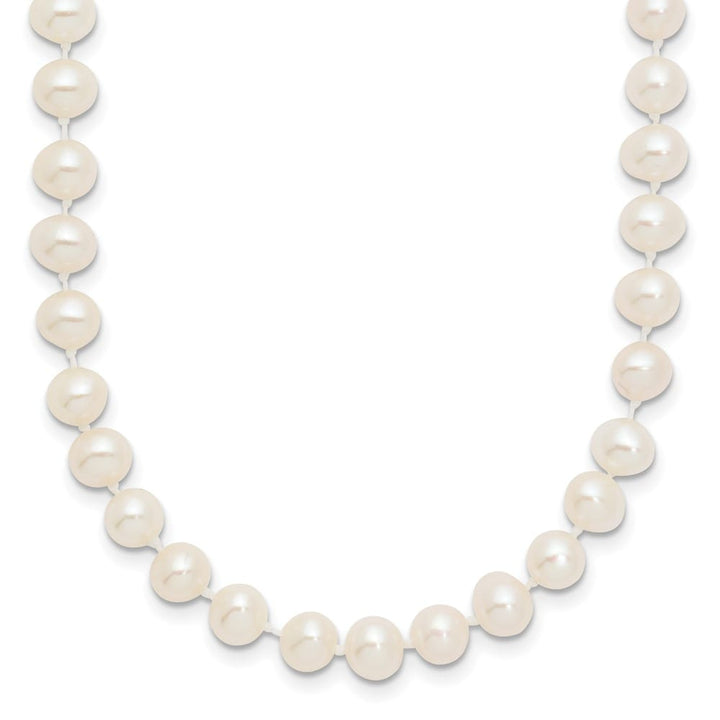 14K White Gold 5-6mm White Near Round Cultured Pearl 16 inch Necklace