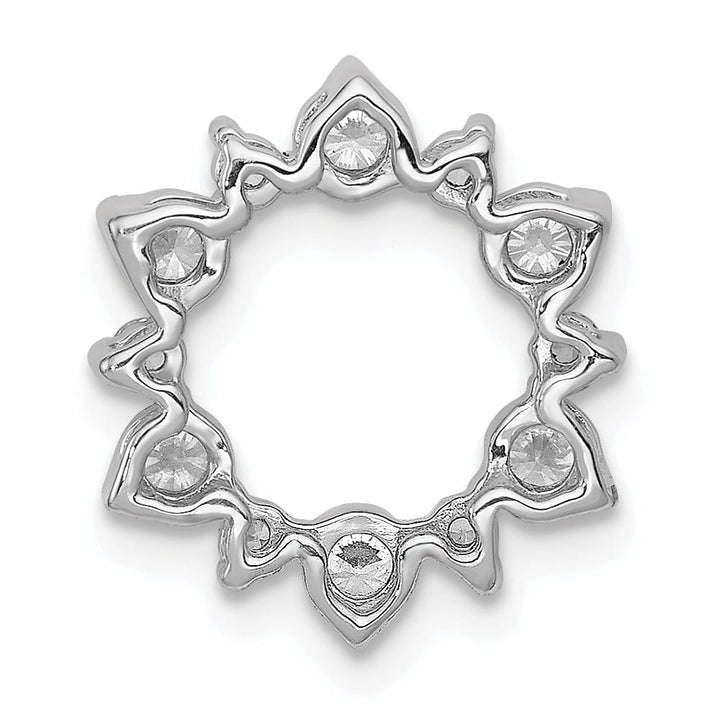 14K White Gold 5/8 Carat Diamond Fancy Circle Chain Slide